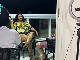 brazilian casada submits in threesome with two men, getting fucked hard in lingerie