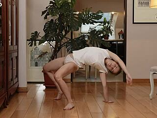 Cute Nicole Murkovski Loves Naked Stretching