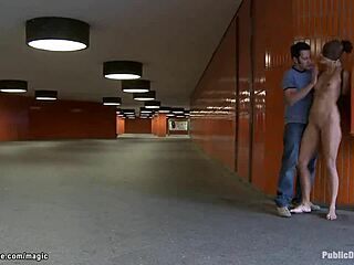 German babe gets humiliated outdoors.