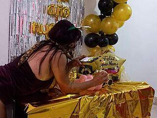 Now he has a doll and he's with her on her birthday, hot stepsister