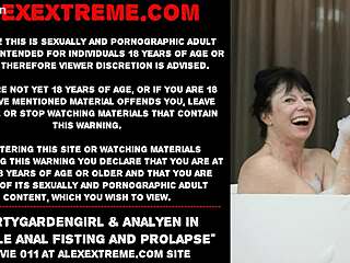 dirtygardengirl and analyen explore nature with mature lesbian double anal fisting leading to prolapse