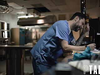 Jane Doe and Ricky Greenwood spotlight with Tommy Ashley Lane in petite shemale POV creampie hardcore action