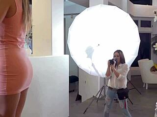 Whoa, Jillian Janson and Aiden Ashley team up to fuck photographer Jenna J Ross in a steamy lesbian threesome 🔥👩‍❤️‍💋‍👩