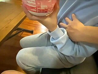 i-i got so horny on our home date, girlfriend, couldn't help getting erect, damn pervert me