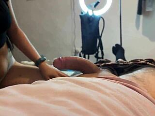 Hey, my horny Colombian neighbor lets me do doggystyle creampie quickie at her house.