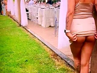 Esposacasual se exibindo no casamento da amiga with outdoor voyeur wife action