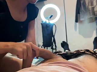 Hey, my horny Colombian neighbor lets me do doggystyle creampie quickie at her house.