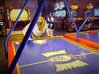 They were just betting on video games casually. But it quickly turned into intense anal sex with creampie and domination in the bedroom.