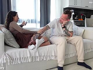 my husbands friend pounds my ass hard in real cheating quickie