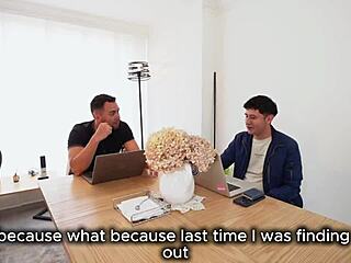 Oh wow, this horny milf dives into a steamy threesome with two eager college students!