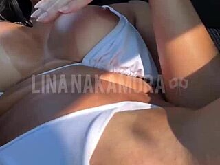 i got caught as an asian blogueira touching myself in the parking lot and gave my pussy to the security guy without condom