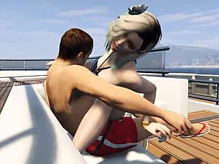 gta 5 cutie in bikini gets fucked hard on yacht during wild game sex scene 😏