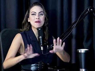 Safada's showing off her blowjob skills and sucking on Bia Hot's tits - Kamilla Werneck in sheer red lingerie 😏👅