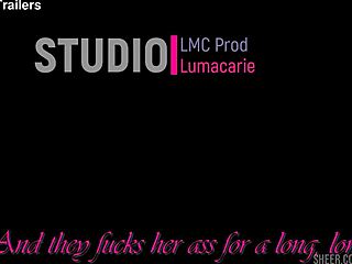 White Lumacarie, are you ready for this interracial gangbang with monster cocks, double penetration, and anal creampie using dildos?