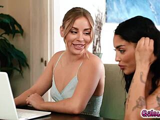 Oh wow, check out this wild face sitting and rimjob session with interracial roommates Vanessa Sky and Anna Claire Clouds in the dorm!