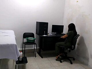 Curvy canadian nurse roleplays kinky solo care for patients with big ass fetish