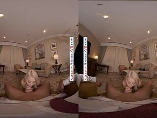 Naughty America - Riley Steele delivers the real porn star edition with deepthroat, titty fuck, and cum swallow. 🔥