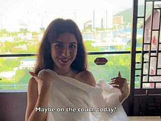 पति ट्रिप से लौटा तो बाथरूम में लवर चोद ना पाई - चूचियों पर कम