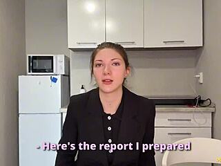 do you wanna keep your job? then pull down those knickers and i'll punish your tight pussy hard