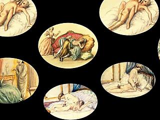 Vintage Erotic Art Featuring Hairy Beaver And Pussy