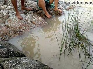 Jungal Mein Nadi Kinare Sautelee Maa Ke Saath Majedar Chudai