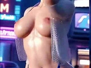 In this 3d animation overwatch scene tracer rides dildo for intense masturbation in uncensored hentai style.