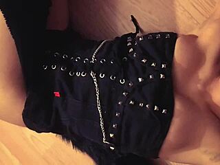 Sexy little 18+ kitten Theory dances in homemade video with garter belt and thong. She teases by ripping panties during striptease.