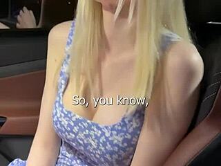 i fucked that busty sexy blonde in the car and cummed on her face