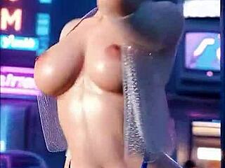 In this 3d animation overwatch scene tracer rides dildo for intense masturbation in uncensored hentai style.