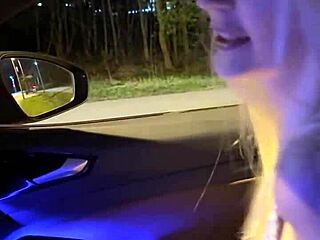 i fucked that busty sexy blonde in the car and cummed on her face