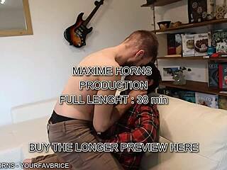 I get fucked bareback by sexy French bisexual twink with rimjob and cumshot