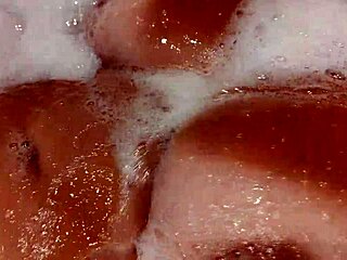 Hot tanned stepsister relaxes in bathroom after turkey vacation with amateur girlfriend vibes.