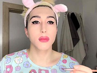 Asian Ladyboy Gets Bareback Anal Fucked with Creampie by Mature Guy