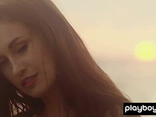 Can this adorable skinny Ukrainian muse Demi Fray tease you by stripping naked and posing on rocks outdoors?