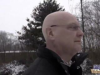 This blonde casually seduces her grandpa, giving him a deepthroat blowjob and handjob until he cums hard in her mouth.