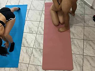 Padrastro trains two beautiful adopted stepdaughters with yoga then fucks them hard 😏