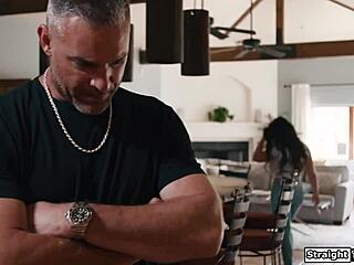 big cock dominates petite shaved pussy teacher in rough hardcore face fucking deepthroat milf taboo sex