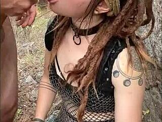 I'm drooling all over this big dick and my festival outfit with deepthroat gagging!