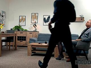 Why read boring books when you can fuck your boyfriend's rich stepdaddy on the sofa instead!