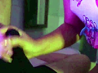 petite cute girl, i love giving you that handjob over underwear in brazilian style with moans