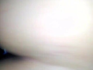 latina takes cumshot on ass in retro blue film with cock action