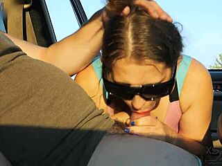 I got caught jerking off in public park car by stranger who gave amazing blowjob