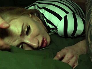 Blonde busty milf gets dominated and fucked rough in bedroom quickie