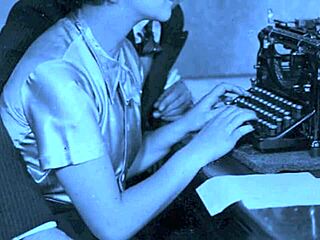 why settle for modern when vintage london secretary delivers hairy granny action?