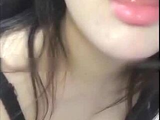 the young asian teen explores cultural themes in a casual chinese narrative. she shares stories from china with friends on hinaporn platform.