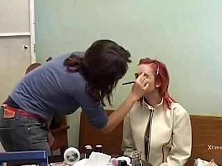 behind the scenes glimpse into preparations before shooting an italian porn film