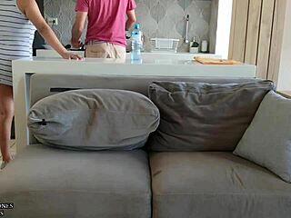 I Brought My Girlfriend To Stepdad's House And We Fucked Her Hard, Then She Swallowed His Cum!