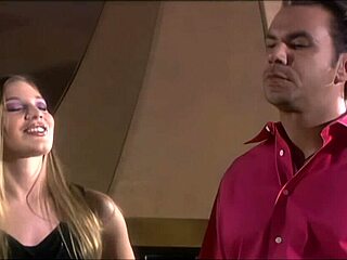 Shay Sweet reaches climax on her man's cock casually, then relaxes as he sprays jizz over her.