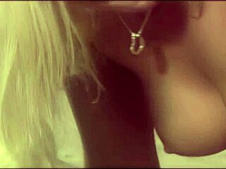 Shay Sweet reaches climax on her man's cock casually, then relaxes as he sprays jizz over her.