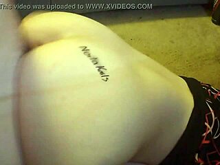 Girlfriend bends over eagerly in front of the desk